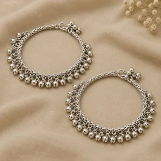Silver-tone payal